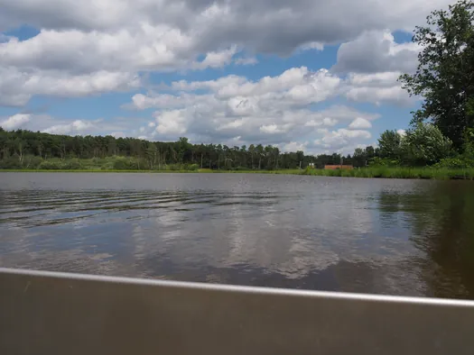 Fietsen en wandelen door het water van de Wijers, Bokrijk (België)